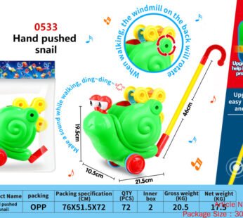Ползущая улитка с ручным толкателем для малышей.